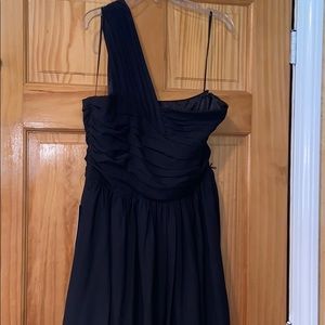 Black one shouldered dress